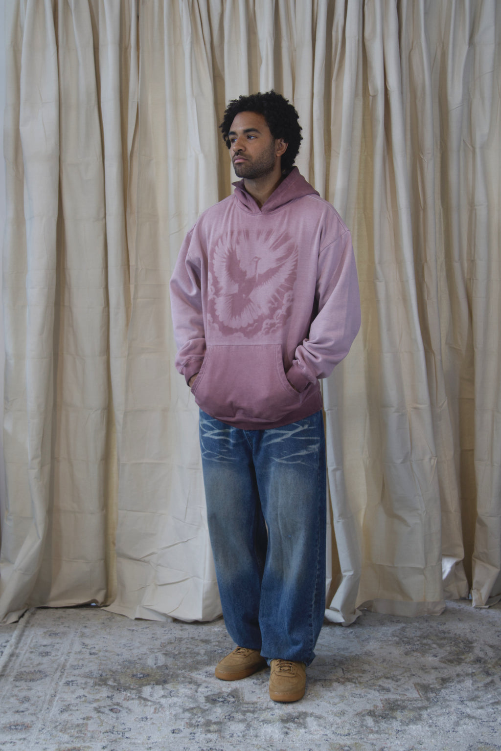 ‘Washed Rose’ Dove Hoodie