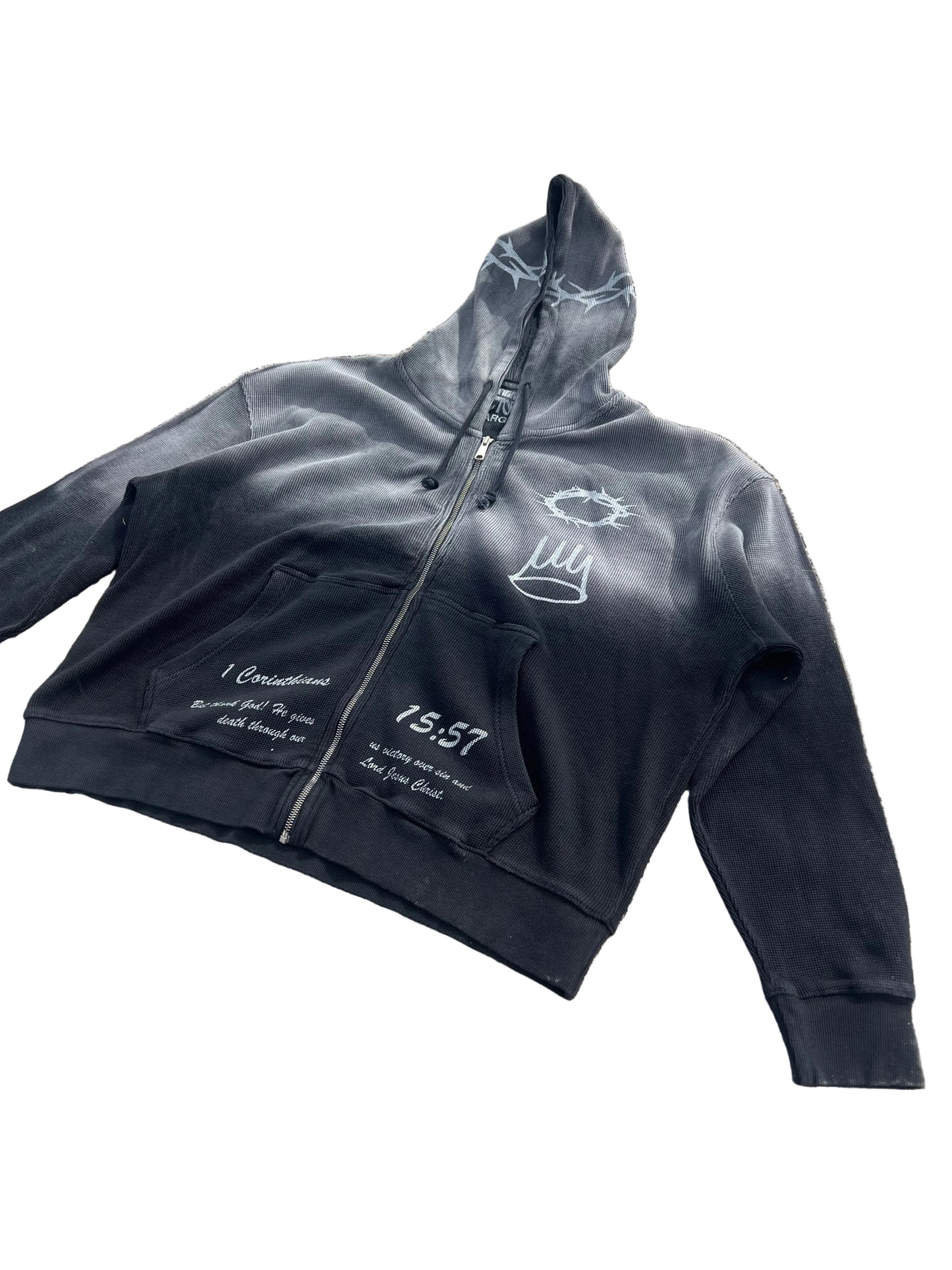 KoK Waffle Knit Zip Up