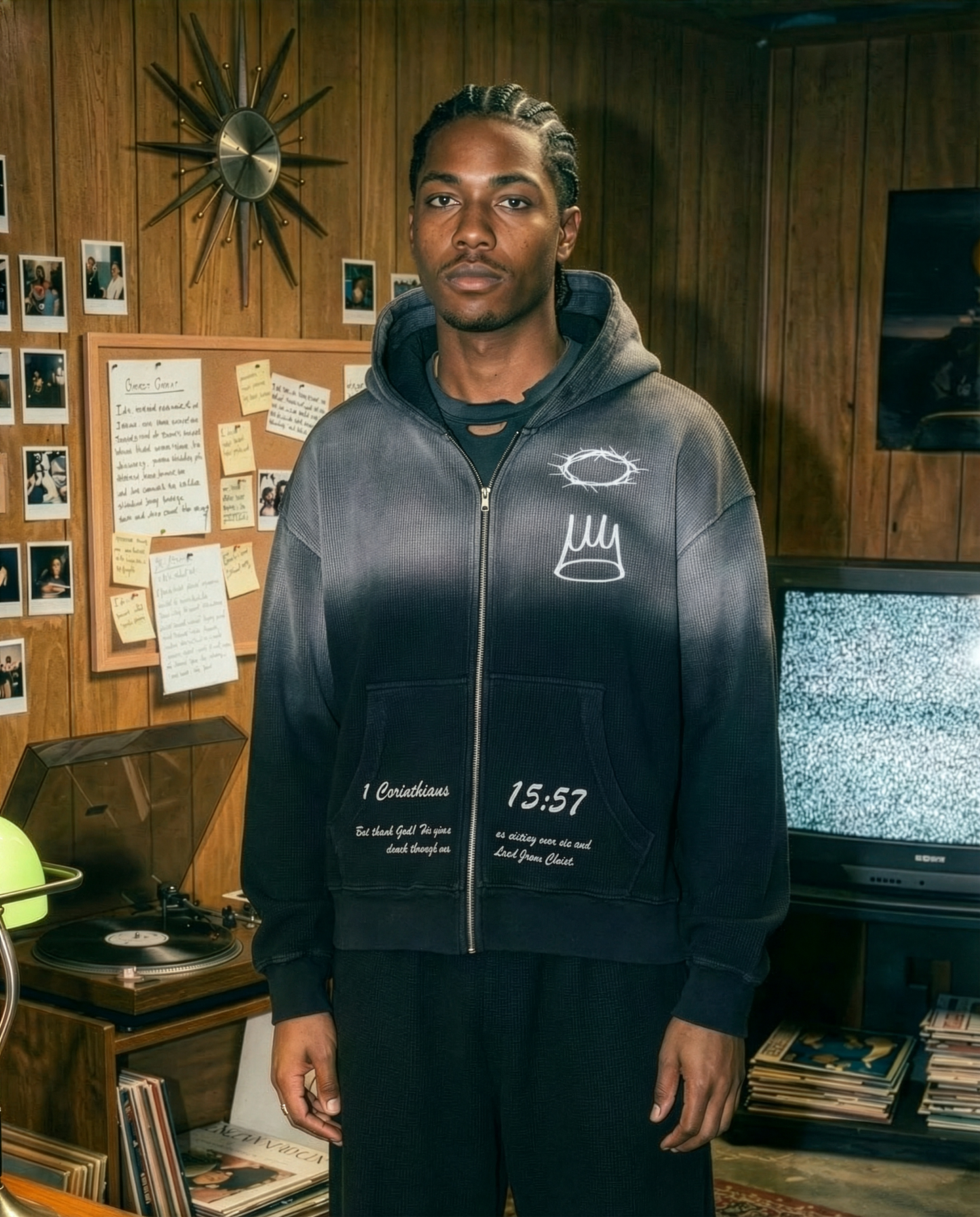 KoK Waffle Knit Zip Up